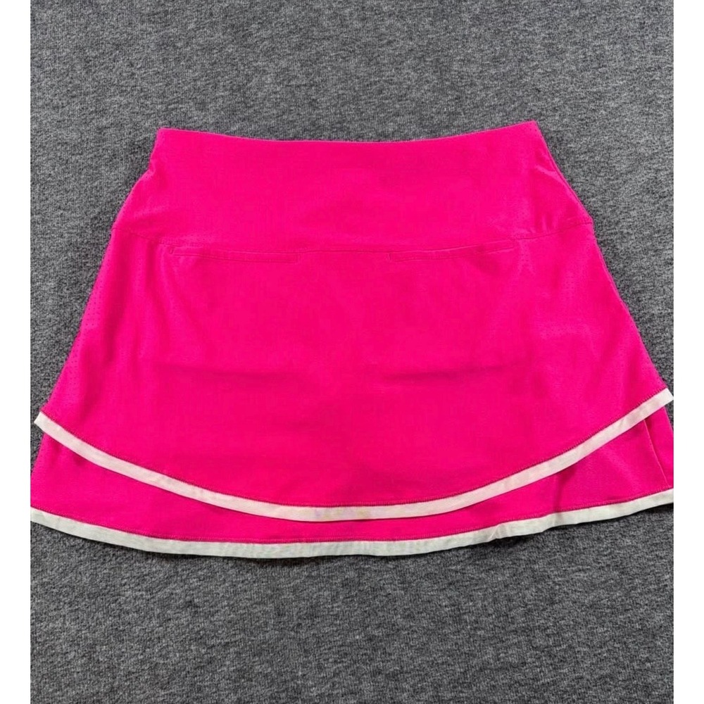Lucky in Love Womens Neon Pink Scalloped Tennis Skort Size L Large Athletic Golf - Picture 6 of 7